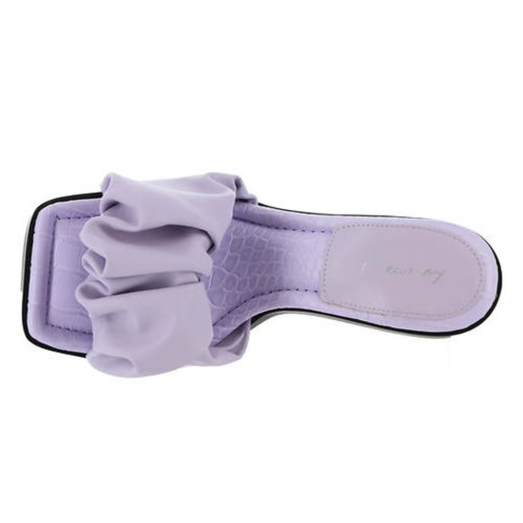 Sam Edelman Circus in Wild Orchid Slade Ruffled Heel Square Toe Sandals Shoes 10 - Picture 2 of 6